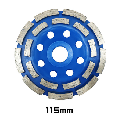 چرخ سنگ زنی فنجان دو ردیفه 115 میلی متری گرانیت بتن آبی 4.5 اینچی